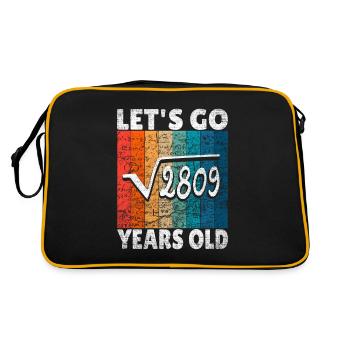 53rd birthday - the root of 2809 = 53 years - Retro Bag - black/gold - Back