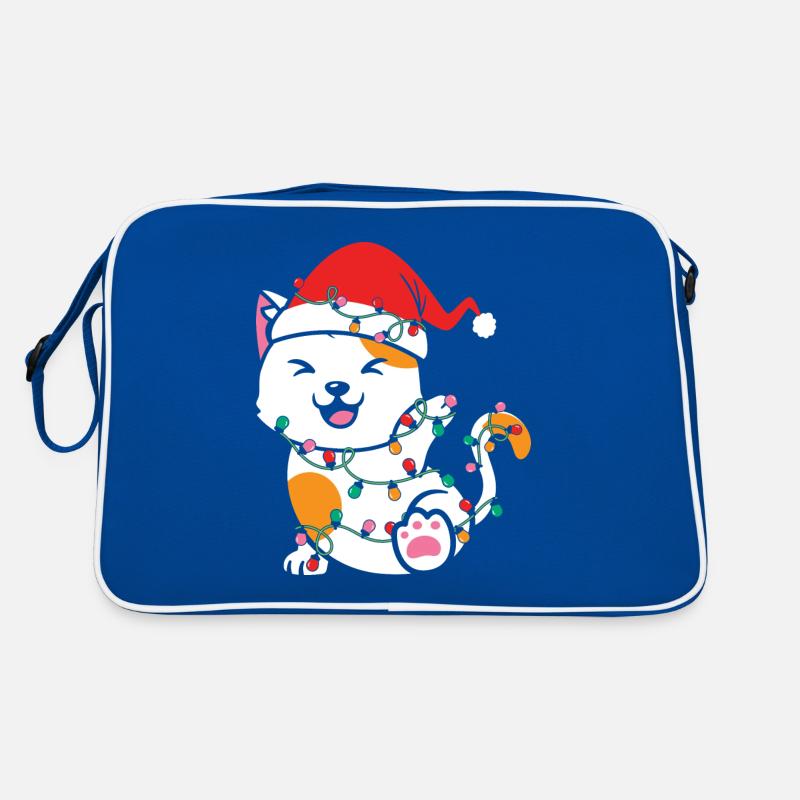 Cadeaux de chat de Noël Sac Retro