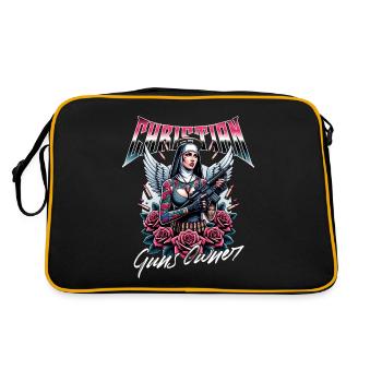 Leidenschaftlicher Gläubiger Waffen Christ - Retro Tasche - Schwarz/Gold - Hinten