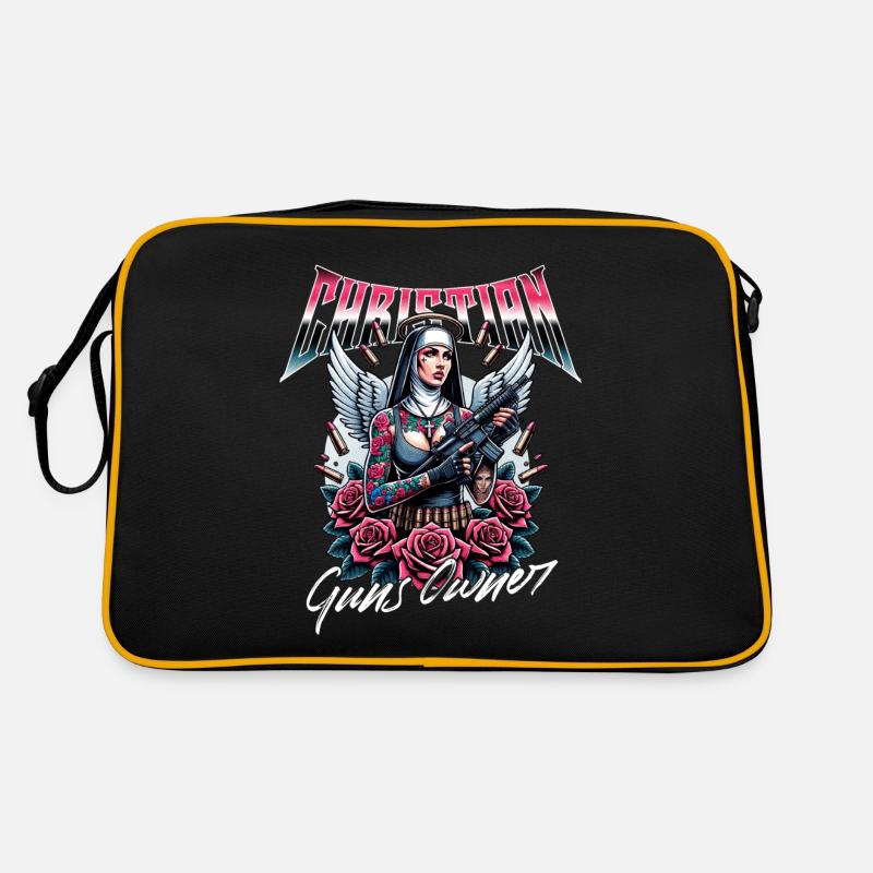 Croyant Passionné Armes À Feu Chrétien Sac Retro