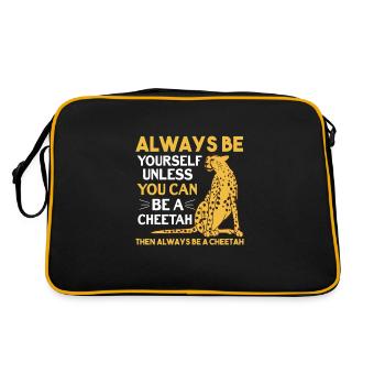 Design guépard pour garçons et filles - Sac Retro - noir/or - Dos