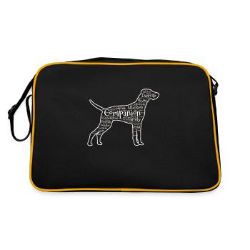 Vizsla Dog design for Women & Men - Retro Bag - black/gold - Back