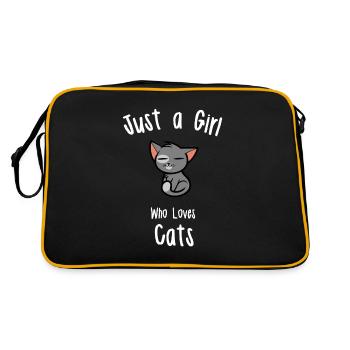 Chat design pour filles - Sac Retro - noir/or - Dos