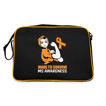 Womens MS design pour femmes | Sensibilisation à la SP - Sac Retro - noir/or - Dos
