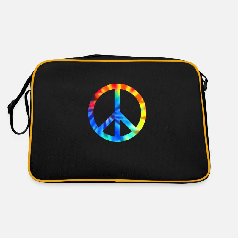 Tydie Tydi Peace design Gift - Retro Bag - black/gold