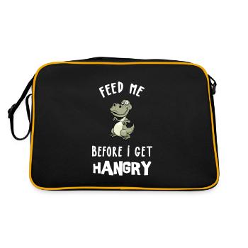 Hangry Design für Frauen, Männer & Kinder - Retro Tasche - Schwarz/Gold - Hinten