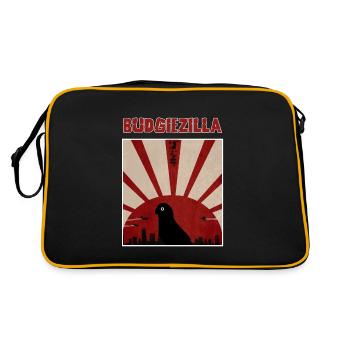 Conception de perruche Budgerigar Budgie - Sac Retro - noir/or - Dos