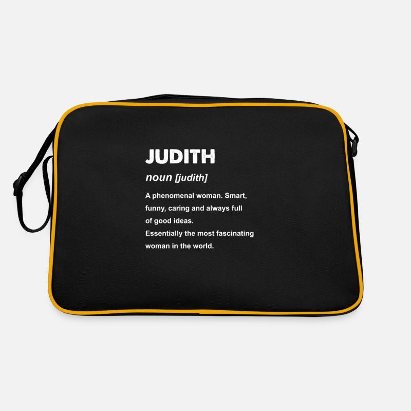 Judith Name Design cadeau - Sac Retro - noir/or