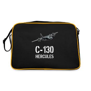 C130 Hercules design - Sac Retro - noir/or - Dos