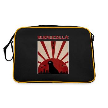 Conception perruche Budgie Budgerigar - Sac Retro - noir/or - Dos
