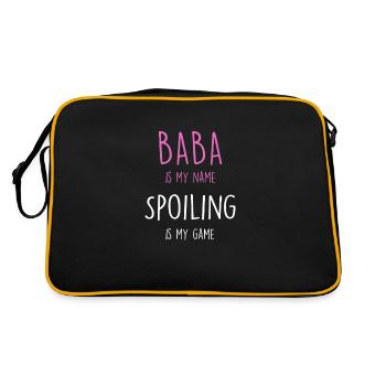 Baba Grandma Gift design - Sac Retro - noir/or - Dos