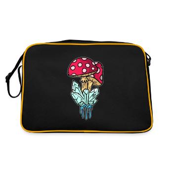 Diamond Mushroom Mushroom Picker Mushroom Gift - Retro Bag - black/gold - Back