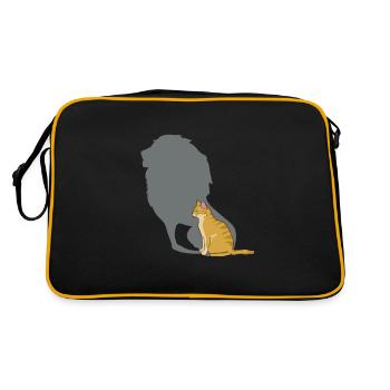 Chat ombre lion ombre jouer chaton - Sac Retro - noir/or - Dos