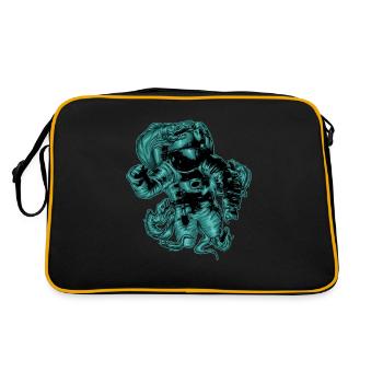 Diver sport diving suit sea bottom motif - Retro Bag - black/gold - Back