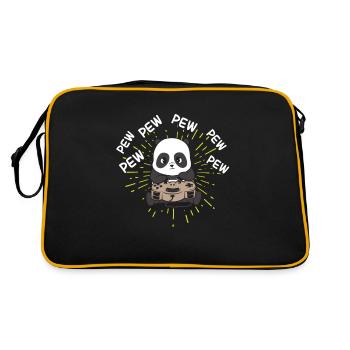 Conception de Panda de jeu | Gaming Panda design - Sac Retro - noir/or - Dos