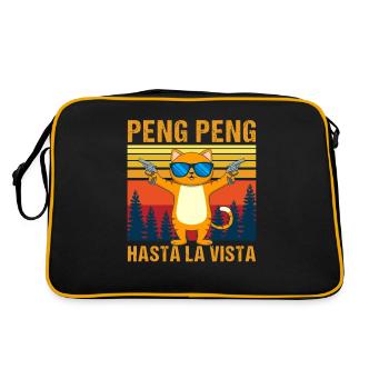 Pistols Cat Retro Vintages Cool Cats - Retro Bag - black/gold - Back