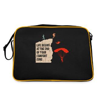 La fin de votre zone de confort parachutisme - Sac Retro - noir/or - Dos