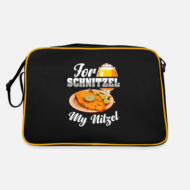For Schnitzel My Nitzel | Beer and schnitzel Retro Bag