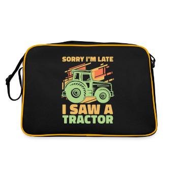 J’ai vu un tracteur dans une ferme - Sac Retro - noir/or - Dos