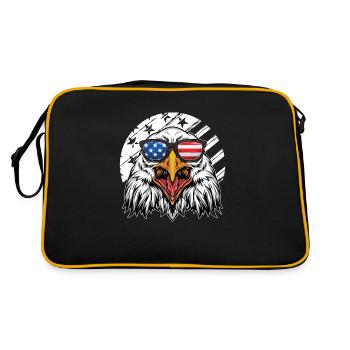 American July 4 Patriotic Eagle - Retro Bag - black/gold - Back