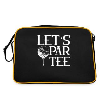 Let's Par Tee Für Golfer - Retro Tasche - Schwarz/Gold - Hinten