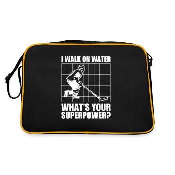 Je marche sur l’eau Quel est votre superpouvoir? - Sac Retro - noir/or - Dos