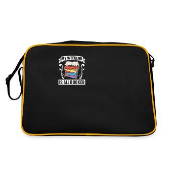 My weekend is booked for book lovers - Retro Bag - black/gold - Back