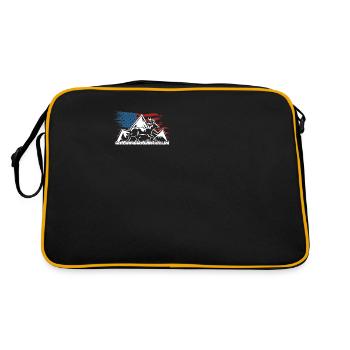 Patriotic deer hunting for deer hunters - Retro Bag - black/gold - Back