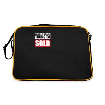 Alles, Was Ich Berühre, Wird Für Makler Verkauft - Retro Tasche - Schwarz/Gold - Hinten