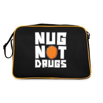 Nug, Pas de drogue, Amateurs de pépites, - Sac Retro - noir/or - Dos