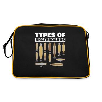 Types of Skateboards For Skateboarders - Retro Bag - black/gold - Back