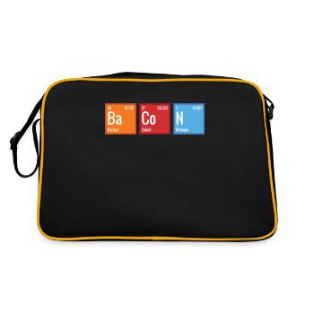 Bacon Tableau périodique Petit déjeuner Bacon Lovers Flei - Sac Retro - noir/or - Dos