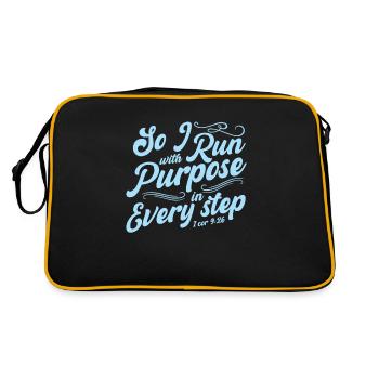 Courir avec un but Aimer la course de fond - Sac Retro - noir/or - Dos