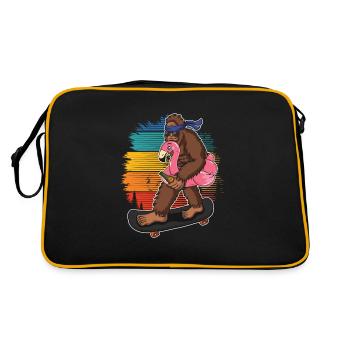 Flamingo Squatch Skateboard Flamingo lovers - Retro Bag - black/gold - Back