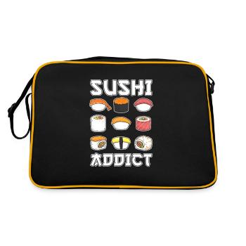 Sushi Addict Sushi Lover Japon Culture Japonaise - Sac Retro - noir/or - Dos