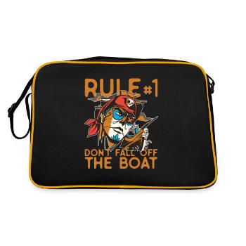 Règle #1: Ne tombez pas des pirates du bateau - Sac Retro - noir/or - Dos