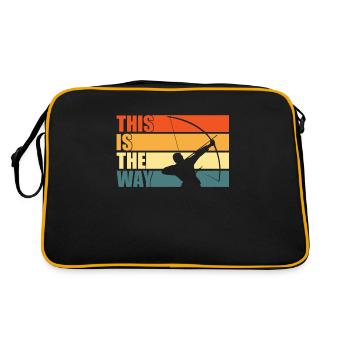 Dies Ist Der Weg Für Liebhaber Des Bogenschießens - Retro Tasche - Schwarz/Gold - Hinten