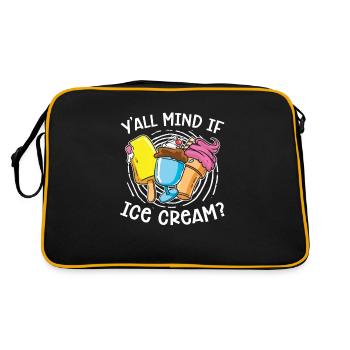 Macht Es Euch Etwas Aus, Wenn Eis? - Retro Tasche - Schwarz/Gold - Hinten