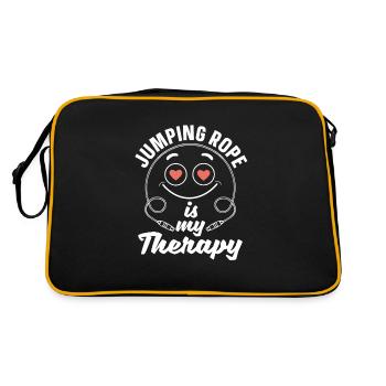 Springseil Ist Mein Therapie-springseil - Retro Tasche - Schwarz/Gold - Hinten