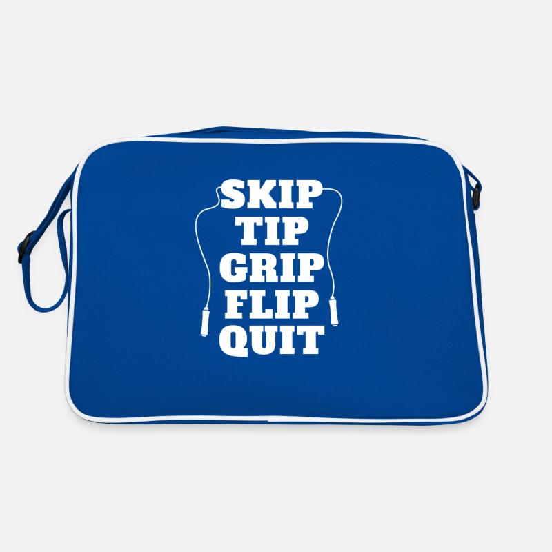 Skip Tip Grip Flip Quit Springseil Springseil Retro Tasche