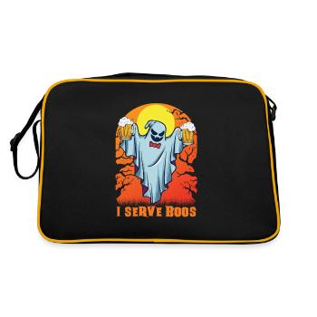 Served & Boos Waitress Waitress Server Halloween - Retro Bag - black/gold - Back