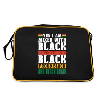 Fier Afro-Américain noir des Noirs - Sac Retro - noir/or - Dos