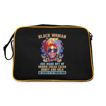 Femmes noires Histoire des Noirs Afro-Américains - Sac Retro - noir/or - Dos