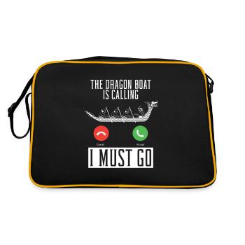 The dragon boat is calling, I have to go paddler - Retro Bag - black/gold - Back