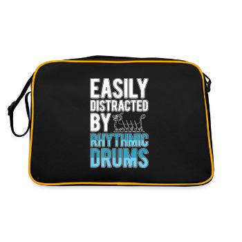 Slightly distracted by rhythmic drums - Retro Bag - black/gold - Back