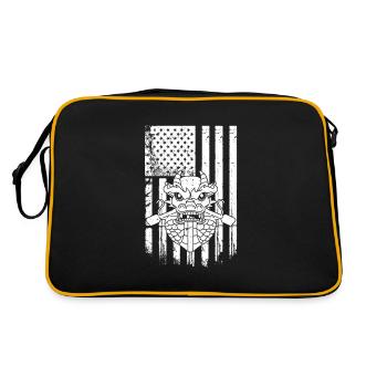 Patriotic dragon boat paddlers of the - Retro Bag - black/gold - Back