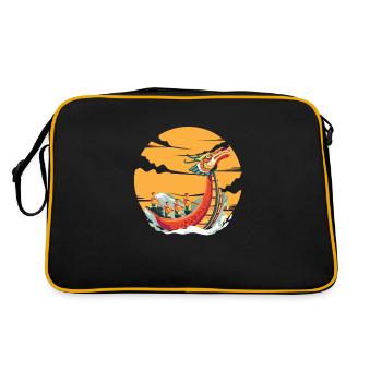 Sunset Dragon Boat Racing Paddlers Team Drummer - Retro Bag - black/gold - Back