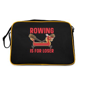 Rowing is for losers Dragon Boat Race Paddlers - Retro Bag - black/gold - Back