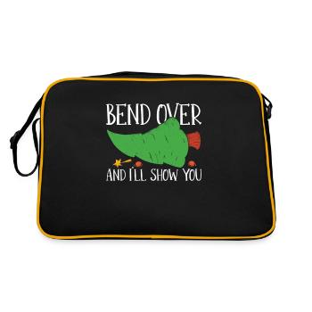 Bend down and I'll show you Christmas - Retro Bag - black/gold - Back