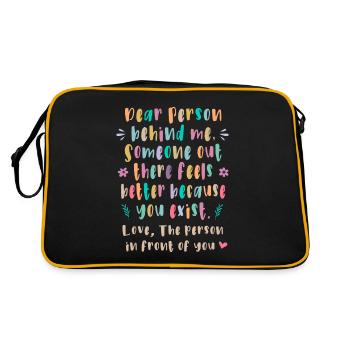 Chère personne derrière moi, Quelqu’un là-bas se sent - Sac Retro - noir/or - Dos